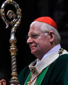 Cardinal Angelo Scola attends a mass in Duomo Cathedral in Milan