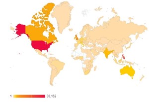 Blog world map - 13 July 2014
